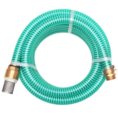 vidaXL Furtun de aspirație, conectori de alamă, 7 m, 25 mm, verde