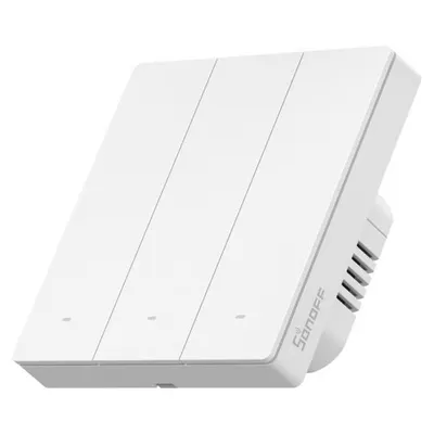 Intrerupator inteligent Sonoff M5-3C-86W, 3 canale, 10A, protocol Matter, Alb 6920075777901