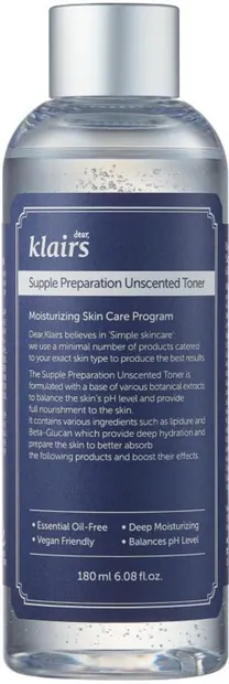 Dear Klairs Supple Preparation Toner facial, fără miros, 180 ml