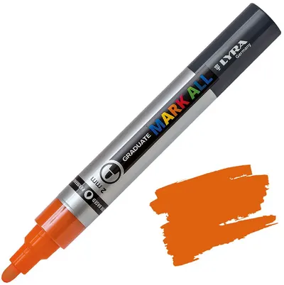 Marker acrilic Lyra Graduate Mark All - 2.0 mm, portocale