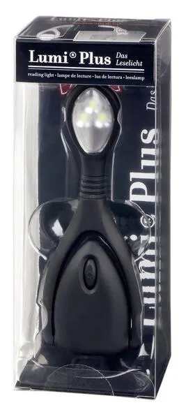 Lampă de lectură Lumi Plus neagră