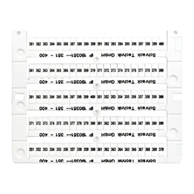 Marcaje pentru cleme şir TB şi ST, 351-400 (câte două)