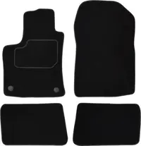 Covor podea MAMMOOTH Velours, 4 buc., fata spate, set, culoare neagra, potrivit RENAULT TWINGO II 03.07-, Saloon