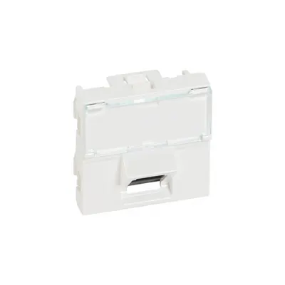 RJ 45 priza Mosaic - category 5e UTP - 45° - 2 module - alb