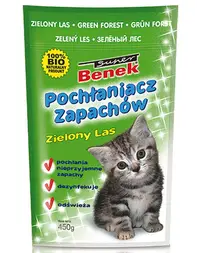 Benek Dezinfectant / absorbant mirosuri pădure verde 450 g