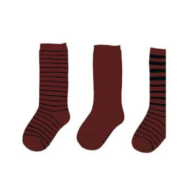 Set 3 perechi sosete 3 4 (10390), Visiniu Negru, 27-29