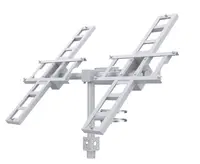 Suport dublu pentru panouri solare 2x VIGI 90W, din otel galvanizat, unghi de reglare manual: 5°~55°, stalp compatibil: Ø80-160