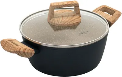 Crată din aluminiu forjat cu strat antiaderent Estia - Earth, 20 cm, 2.3 l