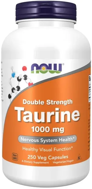 Taurine Double Strength, 1000 mg, 250 vege capsule, Now