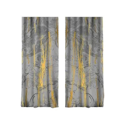 Draperii gri-aurii 2 buc. 140x260 cm – Mila Home