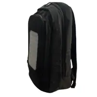 Rucsac negru cu panou solar , port USB și cablu
