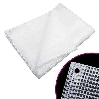 vidaXL Prelată Leno 140 g/m², alb, 4x4 m