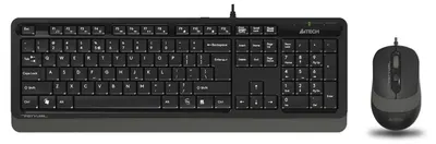 Set tastatură și mouse A4Tech - Fstyler F1010S, galben, negru /gri