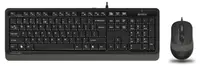 Set tastatură și mouse A4Tech - Fstyler F1010S, galben, negru /gri