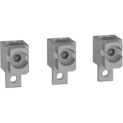 Conectori de cablu neizolat din aluminiu, ComPacT NSX, pentru 1 cablu 120 mm² pana la 240 mm², 250 A, set de 3 bucati