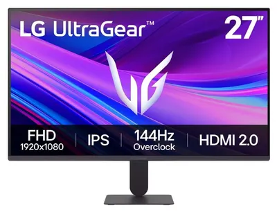Monitor de gaming LG - UltraGear 27G411A-B, 27'', 144Hz, 1ms, negru