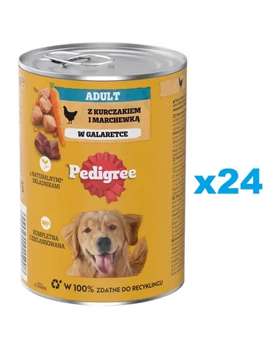 PEDIGREE Adult Set hrana umeda caine, cu pui si morcov 24x400g