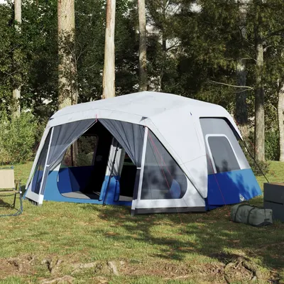 Gossi cort familie cu led 10 persoane albastru deschis, setare rapida