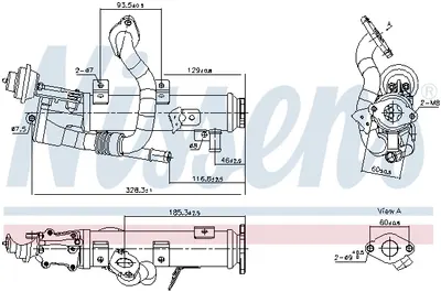 Radiator recirculare gaze esapament potrivit AUDI A4 ALLROAD B8, A4 B8, A5, A6 C6, Q5; SEAT EXEO, EXEO ST 2.0D 07.04-05.17
