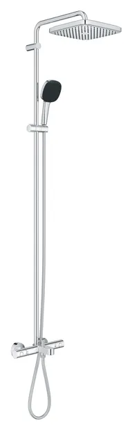 Sistem de dus Grohe Vitalio Cube 250, aparent, pipa cada, termostat, 250 mm, 1 functie, crom, 26984001