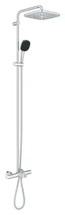 Sistem de dus Grohe Vitalio Cube 250, aparent, pipa cada, termostat, 250 mm, 1 functie, crom, 26984001