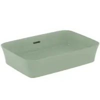 Lavoar pe blat verde lucios 55 cm, dreptunghiular, cu preaplin, Ideal Standard Ipalyss
