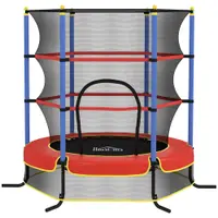 HOMCOM Trambolină pentru Copii 3-10 Ani cu Plasă de Siguranță, Suprafață Elastică cu Țevi Capitonate, Ø175x190 cm, Albastru | Aosom Romania