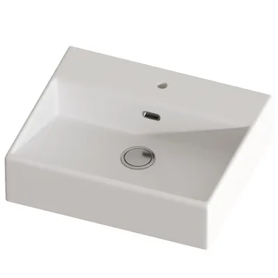 Lavoar baie pe blat Celesta Urban 50 50 x 42 x 14 cm orificiu baterie ceramica alb mat