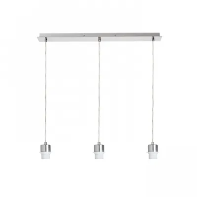 MORE 60 Corp de iluminat suspendat Plafoniera baza nichel mat 230V E27 3x42W