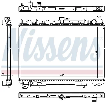 Radiator apa racire motor (transmisie manuala) NISSAN X-TRAIL 2.2D intre 2001-2013