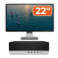 Pachet Calculator Second Hand HP EliteDesk 800 G4 SFF, Intel Core i5-8500 3.00 - 4.10GHz, 8GB DDR4, 256GB SSD + Monitor 22"