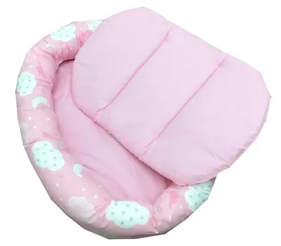 Cuib Baby Nest cu salteluta detasabila Norisori cu luna roz