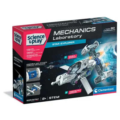 Kit de constructie, Clementoni, Science & Play, Nava Spatiala, 90 piese