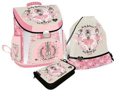 Set școlar Lizzy Card Lovely Ballerina – Rucsac, penar și geantă sport