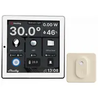 Intrerupator Smart cu touchscreen Shelly Wall Display, Alb, Wi-FI, Bluethooth + BLU H&T 3800235264898