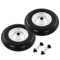 Gossi roti de roaba cu osie, 2 buc, 4.00-8, pu solid, 390 mm