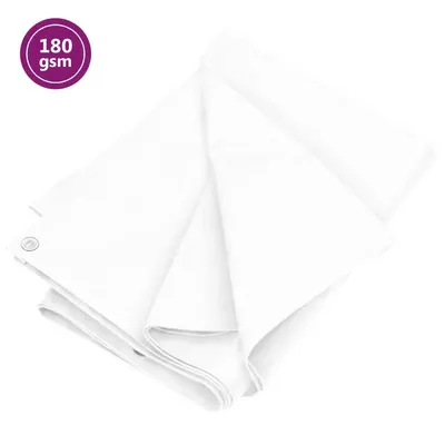 vidaXL Prelată 180 g/m², alb, 4x4 m, HDPE