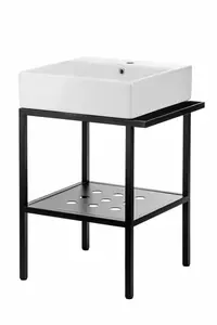 Lavoar baie pe blat si consola sustinere, 565 x 400 x 750 mm, Deante Temisto