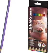 Creioane colorate Erich Krause Prima Cat - 12 culori