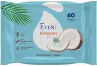 Hârtie igienică umedă cu ulei de cocos Event - 60 buc