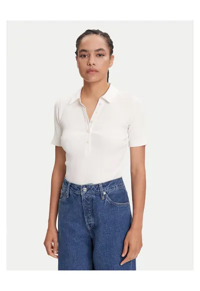 Tricou polo dama - Ecru