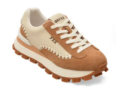 Pantofi sport GRYXX maro, 53712, din piele naturala