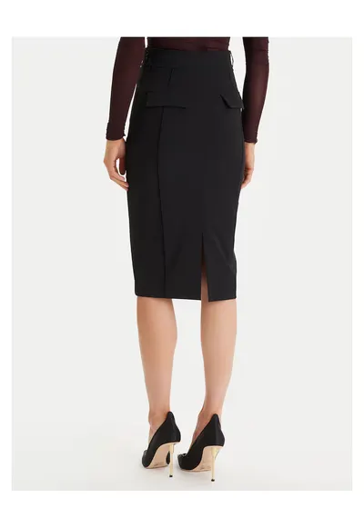 Fusta creion - neagra - poliamida - fermoar