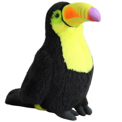 Jucărie de pluș Lean Toys - Tucan, 20 cm, galben