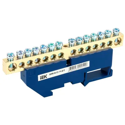 Neutral bus bar with DIN-Izolator SHNI-8x12-14-D-S