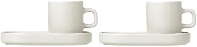 Set 2 cești pentru espresso Blomus - Pilar, 50 ml, bej
