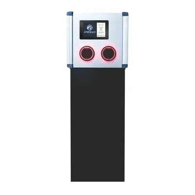 Statie incarcare masini electrice EV-MAG AMPEVO GS344T2G - IK10, RFID, ecran 10 inch tactil, 2x22 kW, Type 2, trifazat