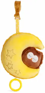 Lanterna de pluș Amek Toys - Lună cu bufniță, 19 cm