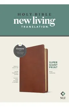 NLT Super Giant Print Bible, Filament-Enabled Edition (Red Letter, Leatherlike, Brown)