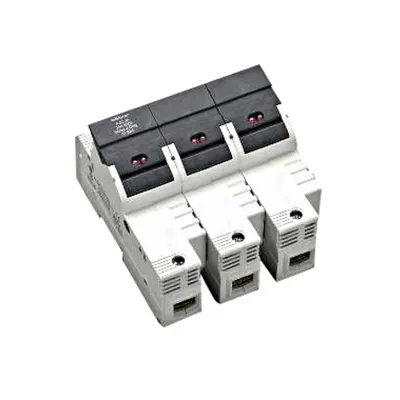 Holder for cylindrical fuses +LED 3-pole, box terminal 50mm²
